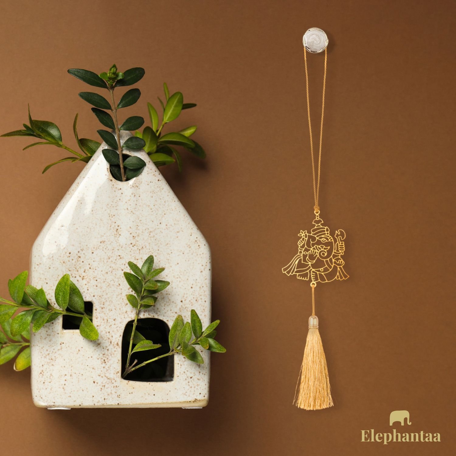 Brass Ganesha Hanging Decor: Divine Protection for Your Journey