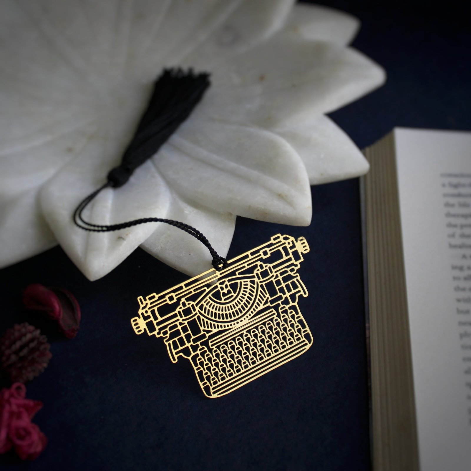 Typewriter Brass Bookmark