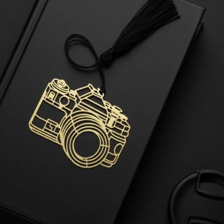 DSLR Camera Brass Bookmark