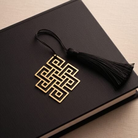 Endless Knot Brass Bookmark