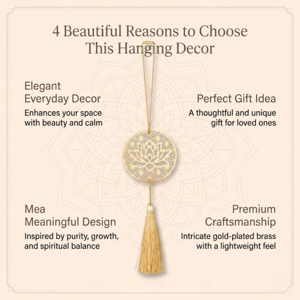 benefits of lotus mandala hanging decor spiritual meaning car ornament unique Indian gift